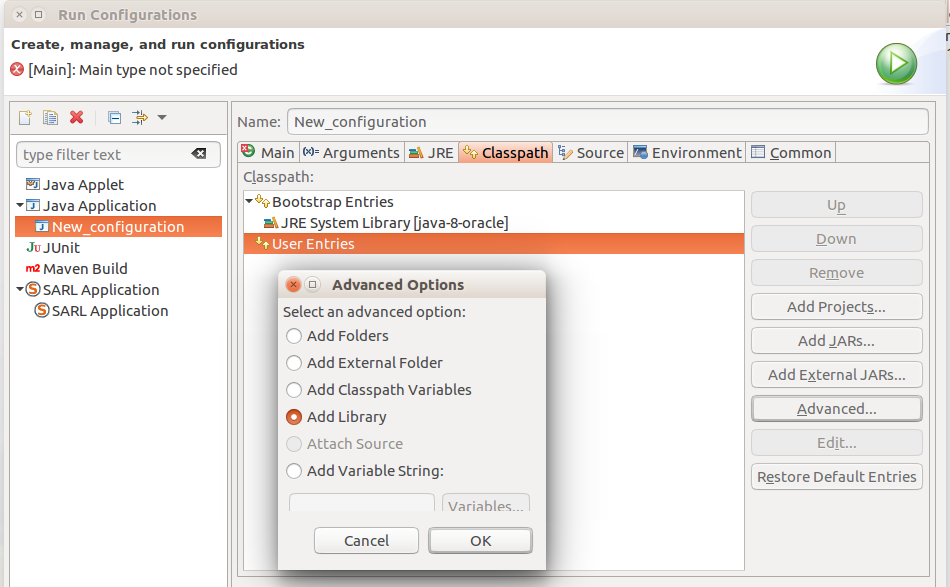 Add Library in the classpath